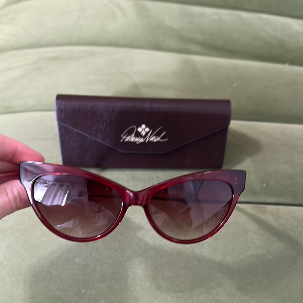Patricia Nash Red Cat-Eye Sunglasses with Gradient Lenses